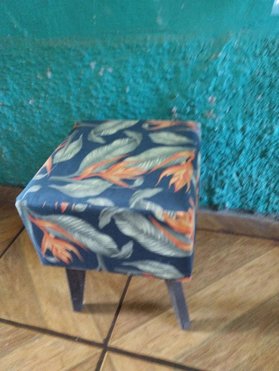 Puff Quadrado Estampado - Foto 3