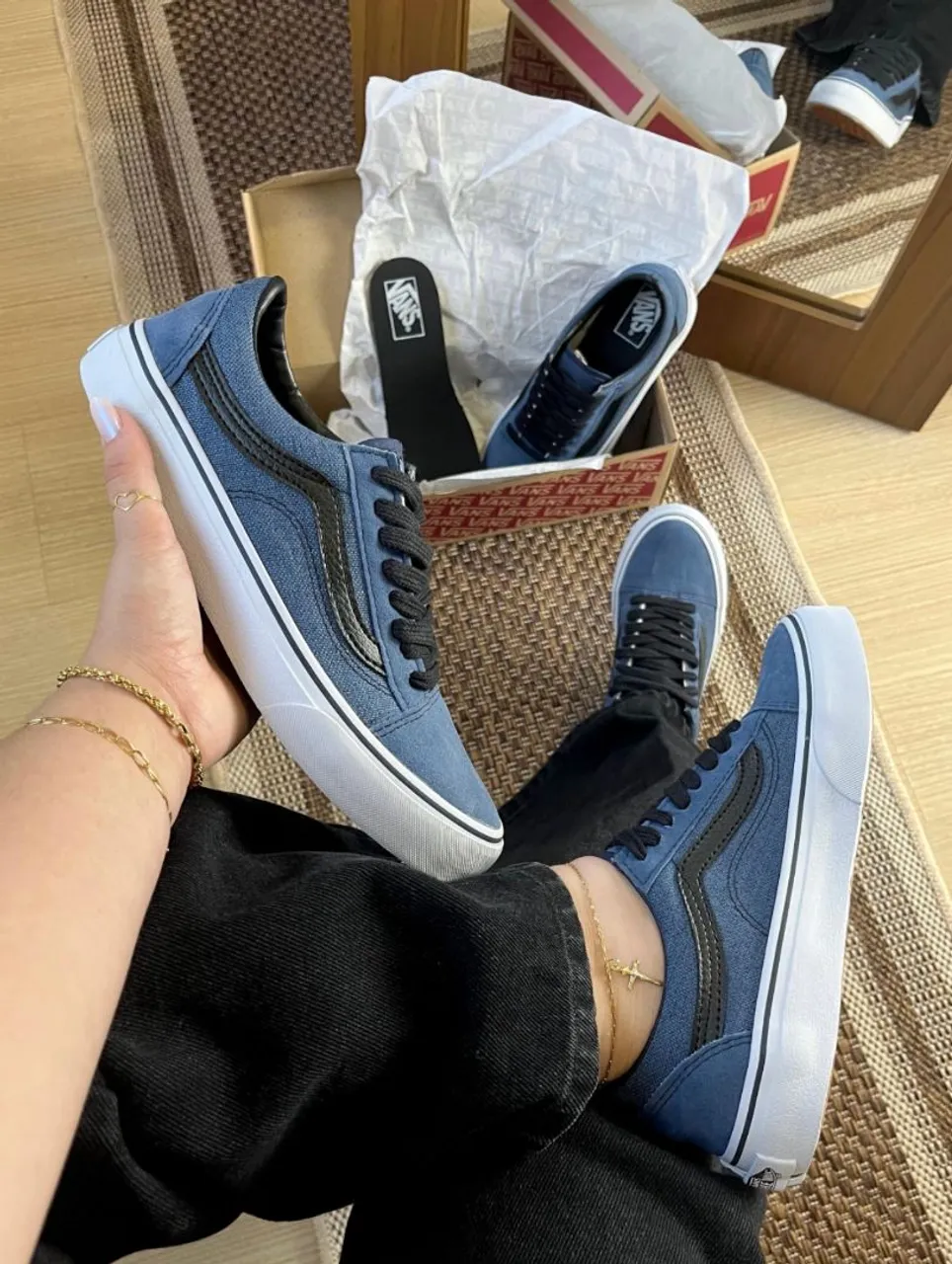 TÊNIS VANS Old Skool Azul Jeans - Novo!