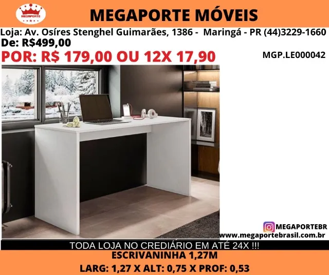 Escrivaninha 1,27m