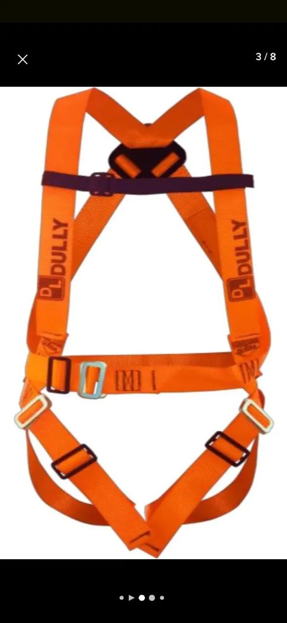 4 cinturão de segurança paraquedista dully e 1 trava quedas NOVOS