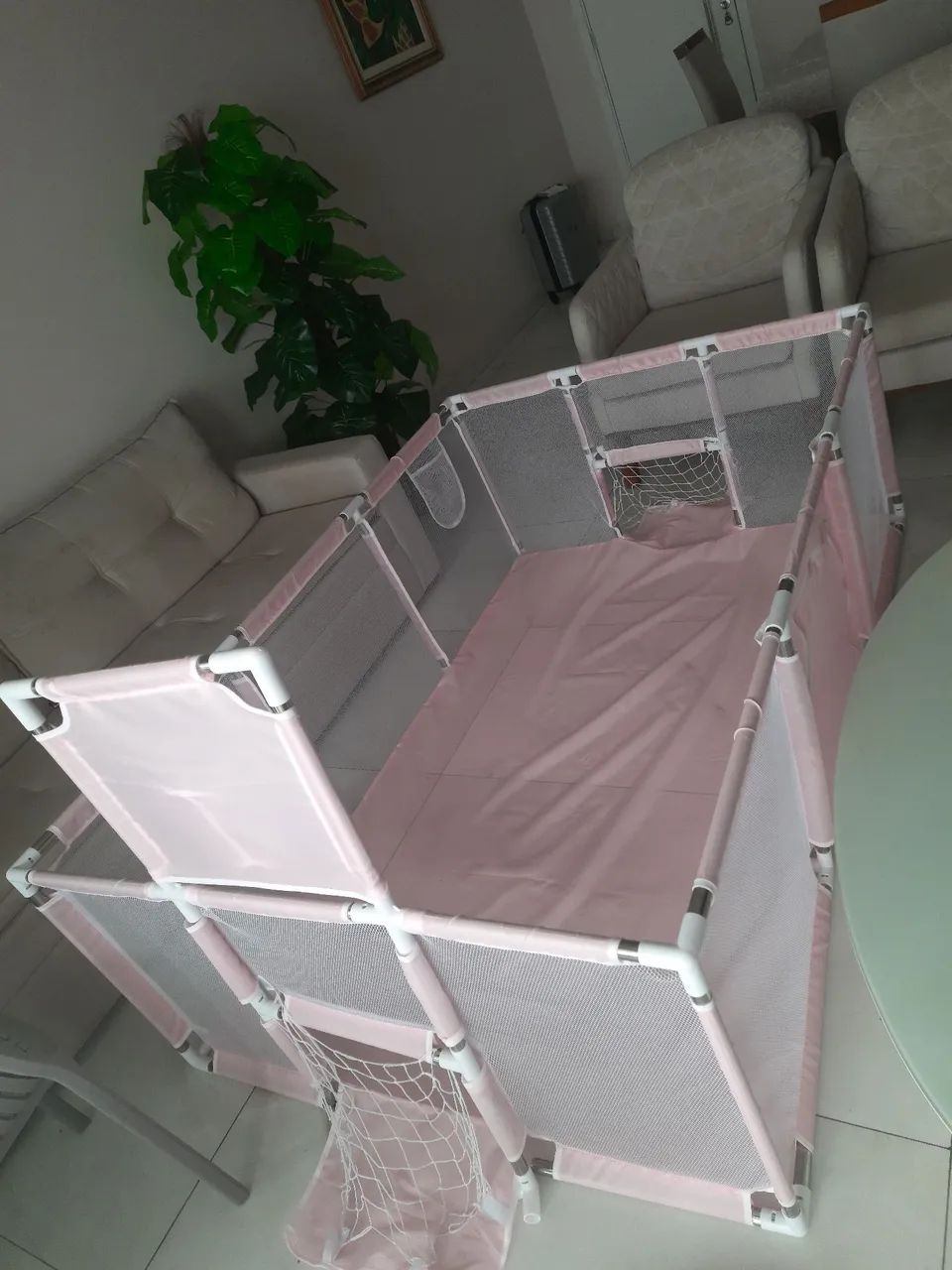 Cercadinho Playpen Infantil com Rede e Bola de Basquete - Foto 2
