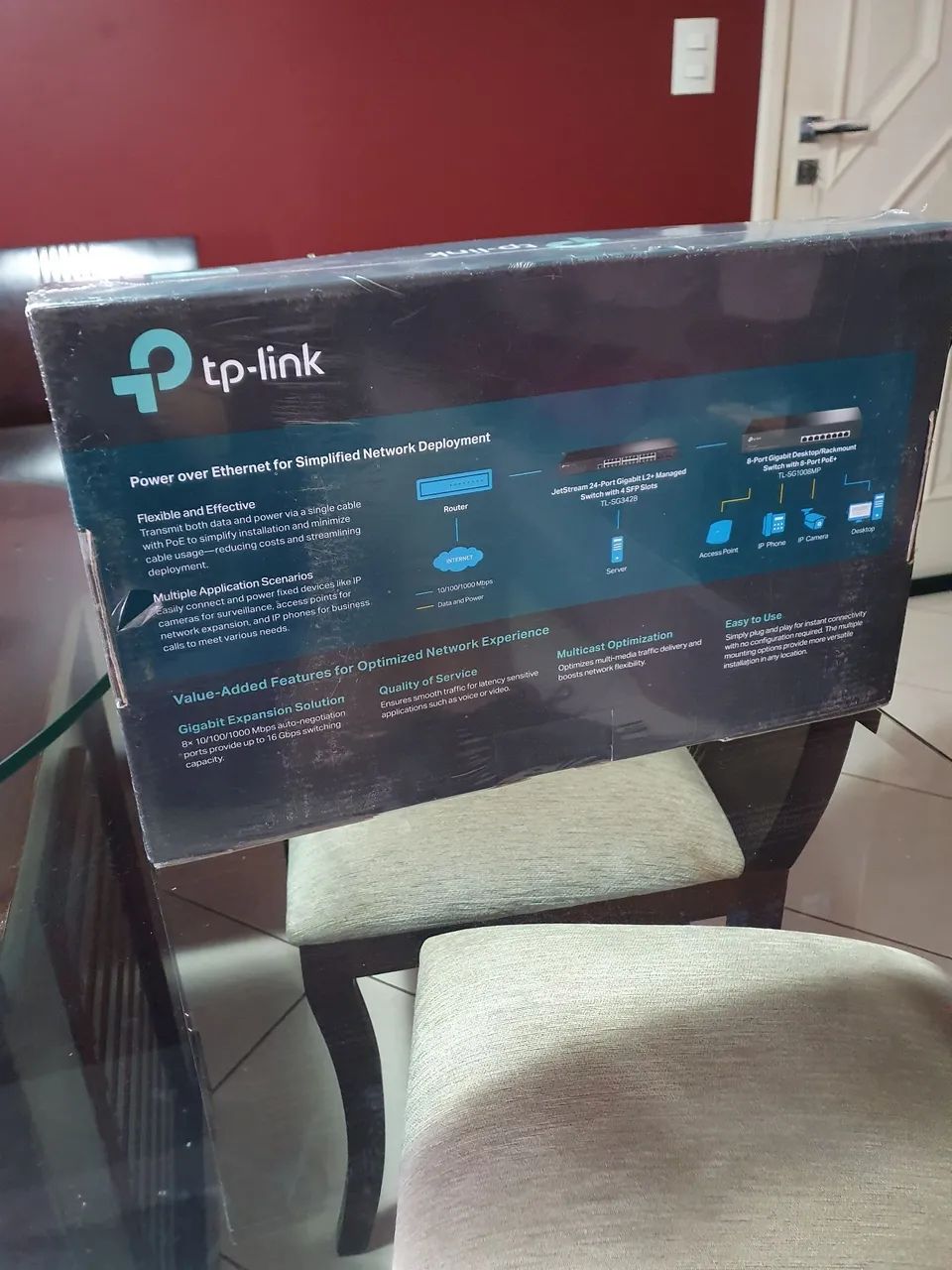 TP-Link 8 Port Gigabit, Desktop/Rackmount PoE+Switch, TL-SG 1008MP - Foto 2