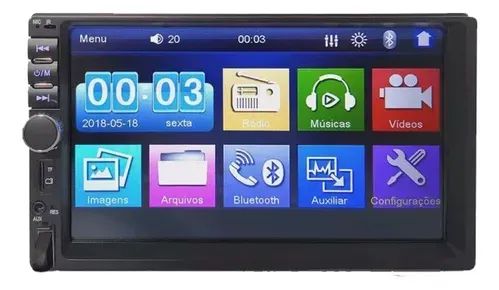 Central Multimídia 1 Din Ley-2063 Mp5 Touch Screen Bluetooth