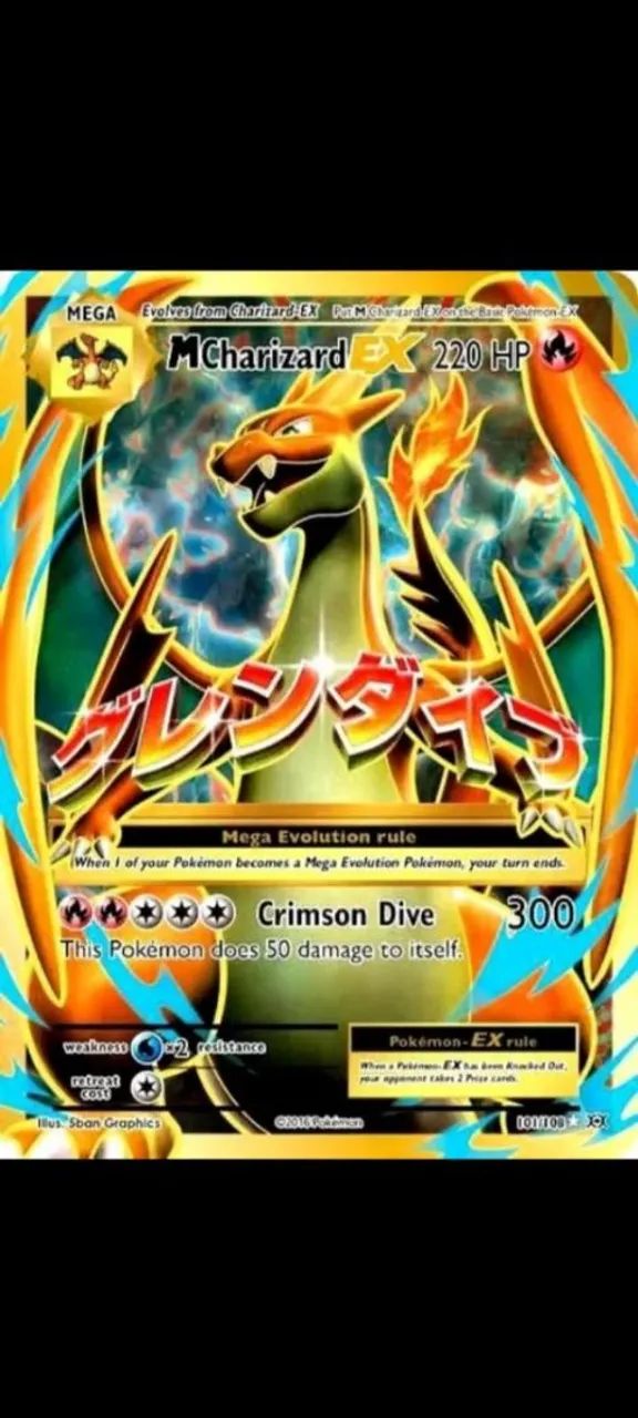 Carta pokémon CHARIZARD bem conservada 