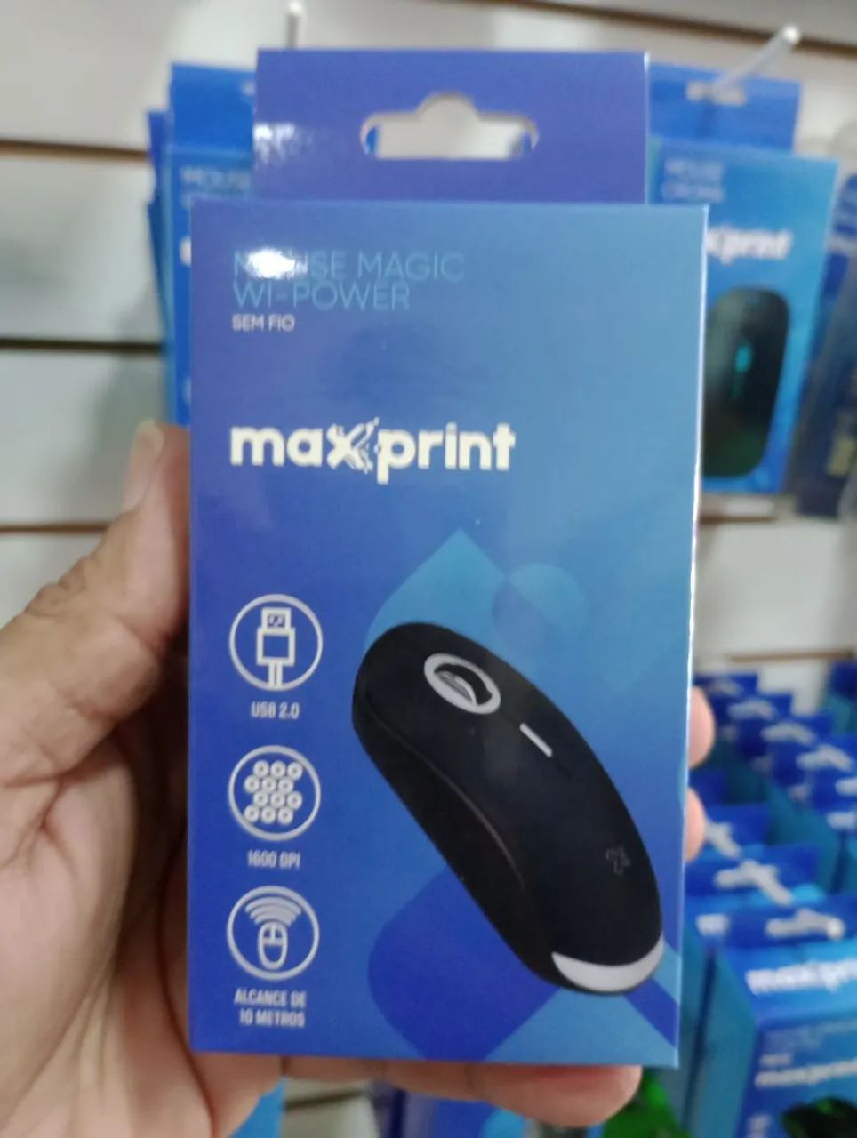 Mouse Sem Fio Maxprint Wi-Power 1600 DPI