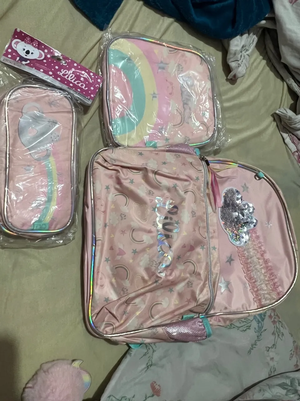 Kit Escolar Lilica Ripilica: Mochila, Lancheira e Estojo