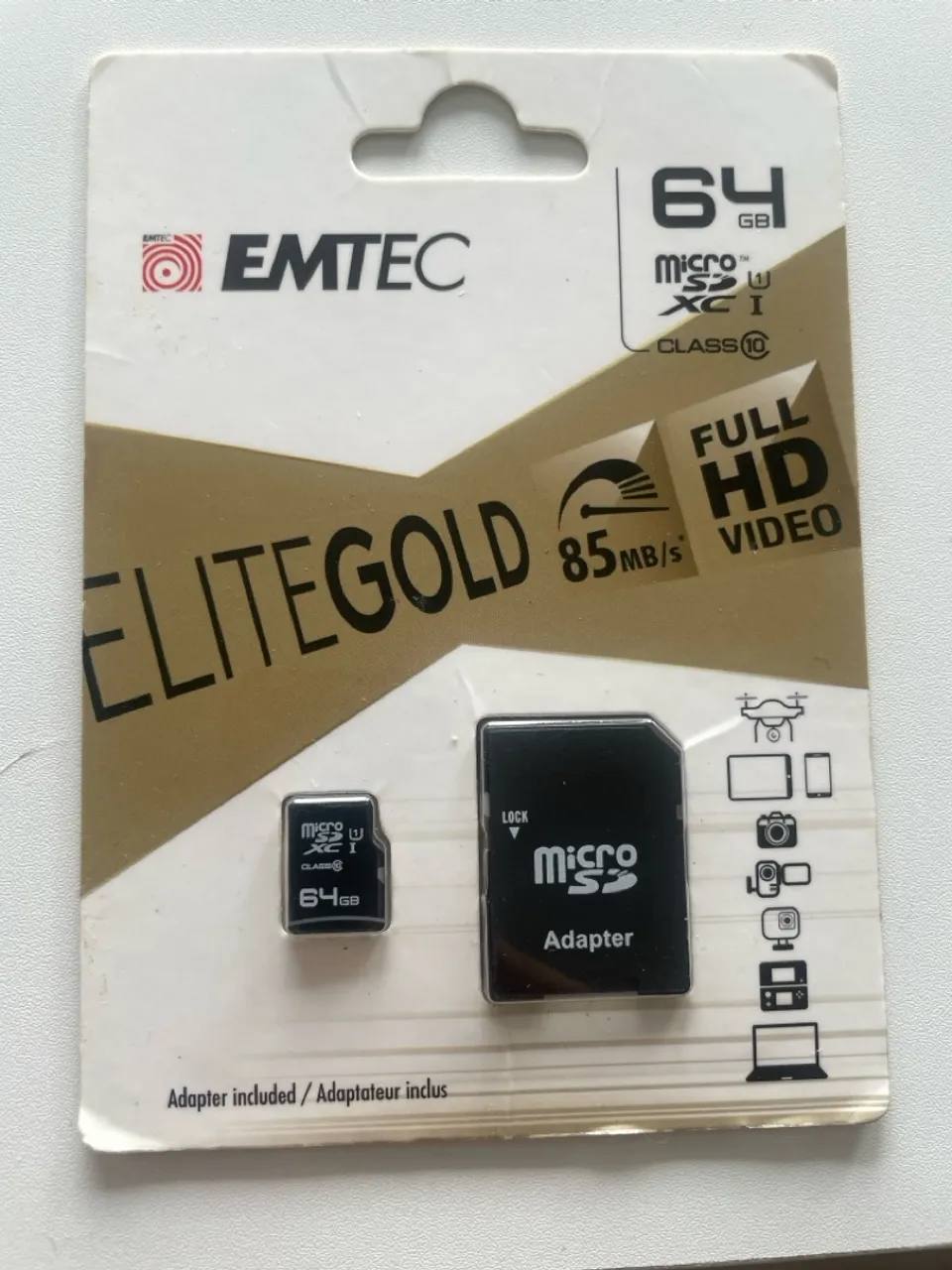 Cartão de Memória Micro SD Emtec Elite Gold 64GB