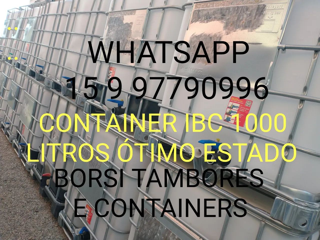 Container IBC 1000 Litros Bombona Tambor Plastico- Ótimo Estado