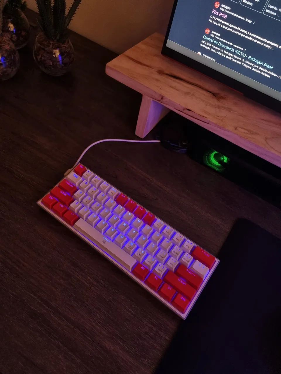 Teclado Mecânico Switch Pink Sakura Custom - Foto 4