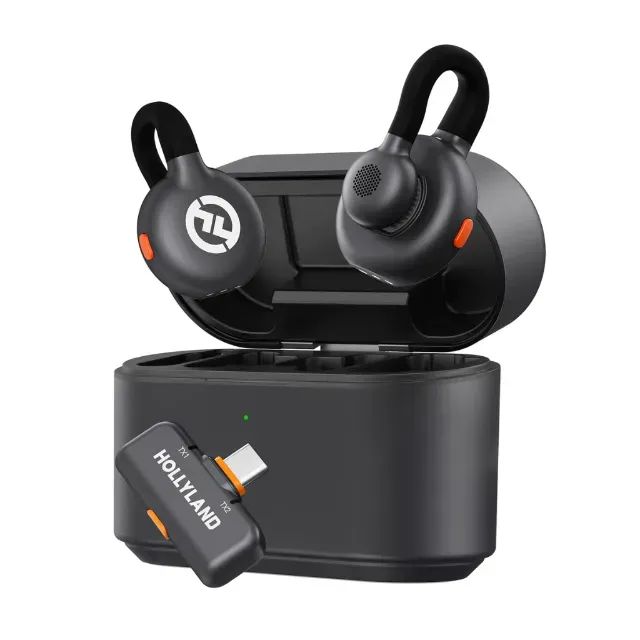 Microfone Hollyland M2s Usb-c Sem Fio Preto