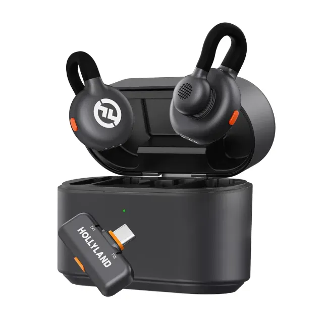 Microfone Hollyland M2s Usb-c Sem Fio Preto