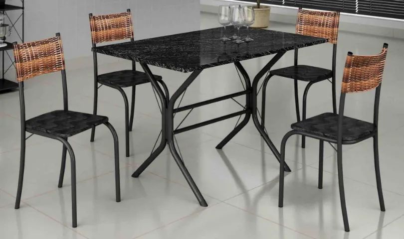 Mesa de Jantar 4 Cadeiras 1.20x75 Entrega Grátis - Foto 4
