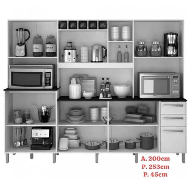 Armário de Cozinha BLACK MEGA OFERTA - Foto 2
