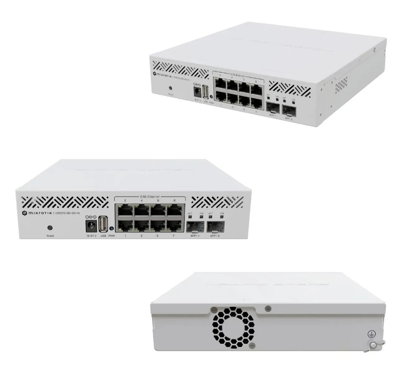 Switch Mikrotik CRS310-8G-2S+IN - 8 portas Gigabit + SFP