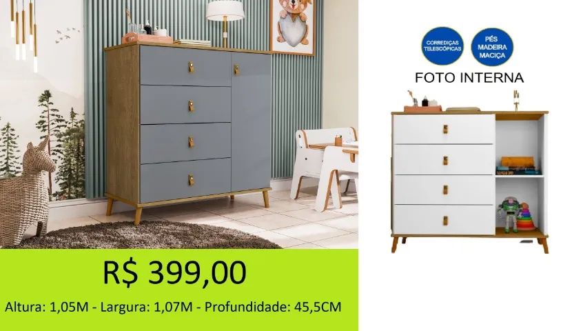 Comoda sapateira com prateleiras de bom espaço - Foto 2