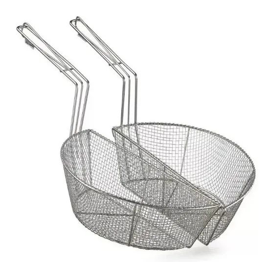 Par De Cestos De Frituras Meia Lua 26cm Profissionais Batata
