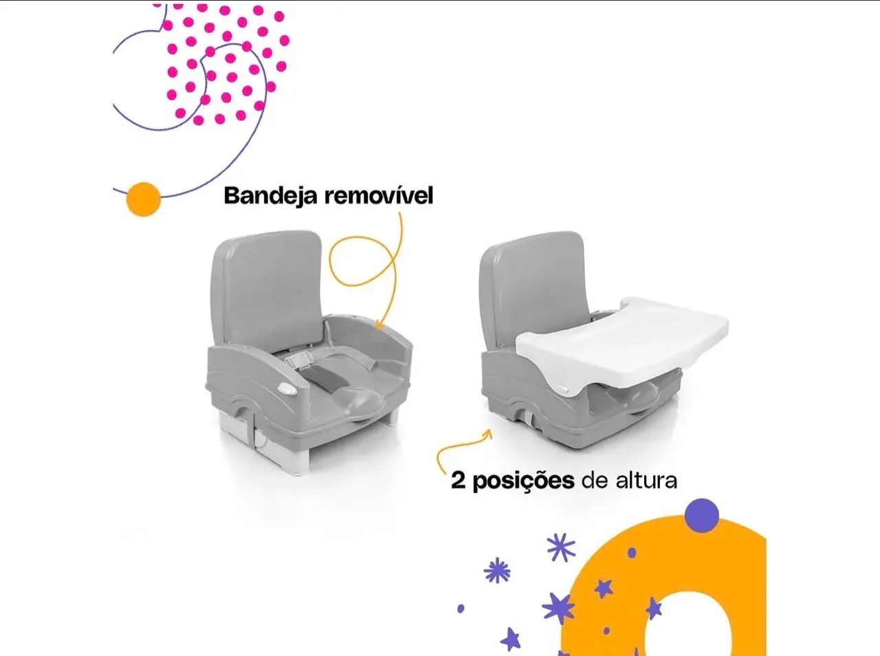 Cadeira de alimentação portátil Cosco Kids de 6 meses à 23KG - Foto 3