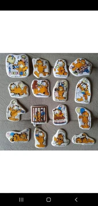 Coleção de adesivos do Garfield