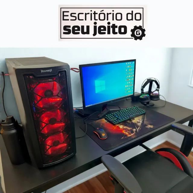 Escrivaninha Reforçada 1,5m NOVA Mesa Industrial Multiuso Computador Notebook Escritório  - Foto 2