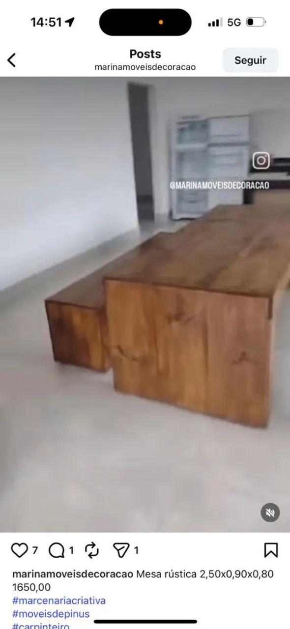 Mesa de madeira 