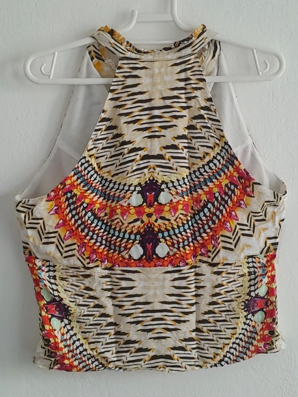 Conjunto Saia e Blusa em Viscose -Turquesa - Tam.: M - Foto 2