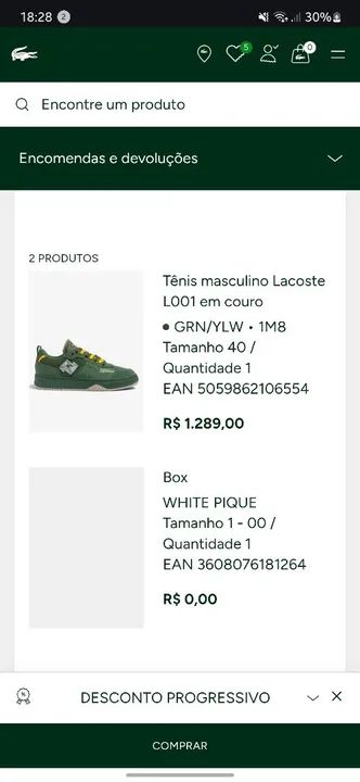 Tênis Lacoste L001 Original - Tamanho 40 - Excelente Estado - Foto 4