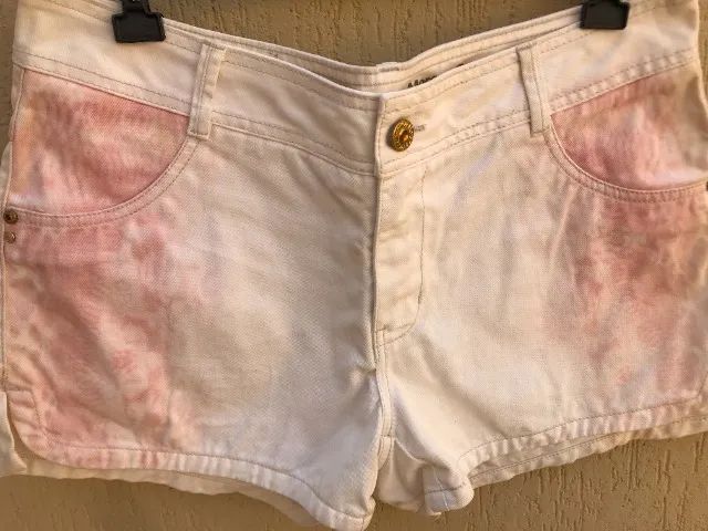 Short Off White E Rosa Da Morena Rosa - Foto 2