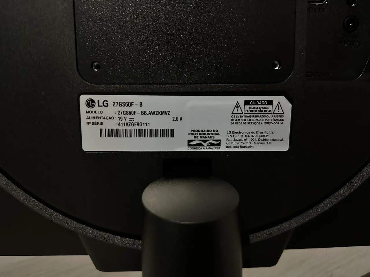 Monitor LG 27 polegadas 180hz 1ms - 27GS60F-B - Foto 4
