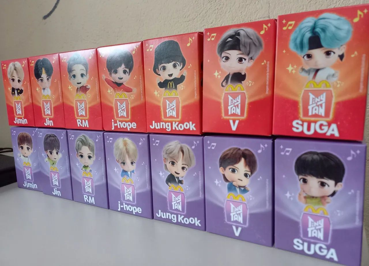 Coleção completa bonecos Tinytan bts Mc donalds 2025 - Foto 4