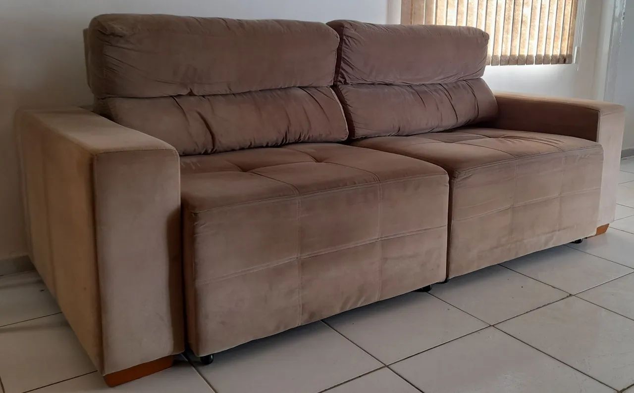 Sofá tecido suede macio 2.20m - Foto 5