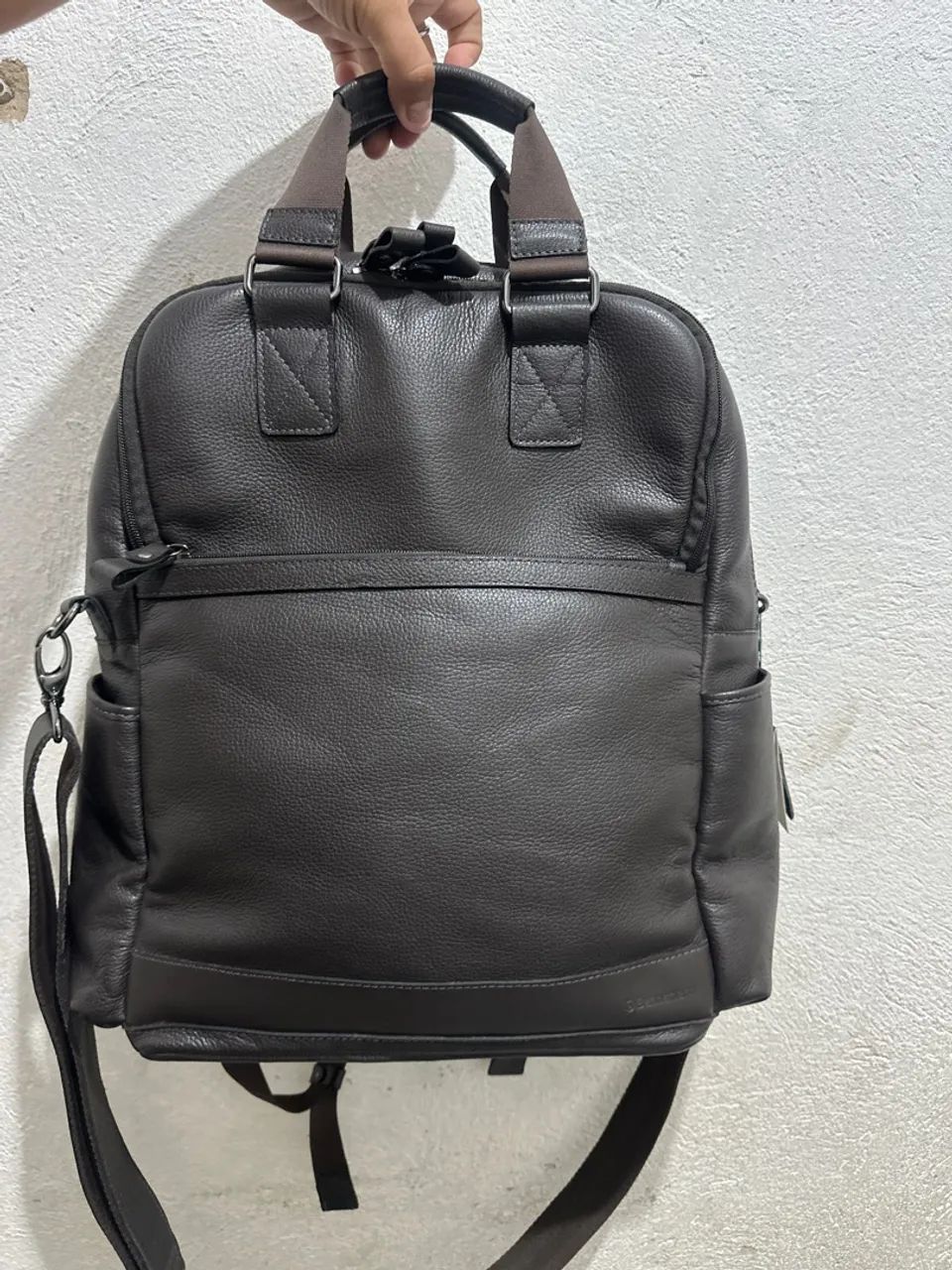 Mochila BENNEMANN 3 em 1 de Couro | Rome Café   - Foto 2