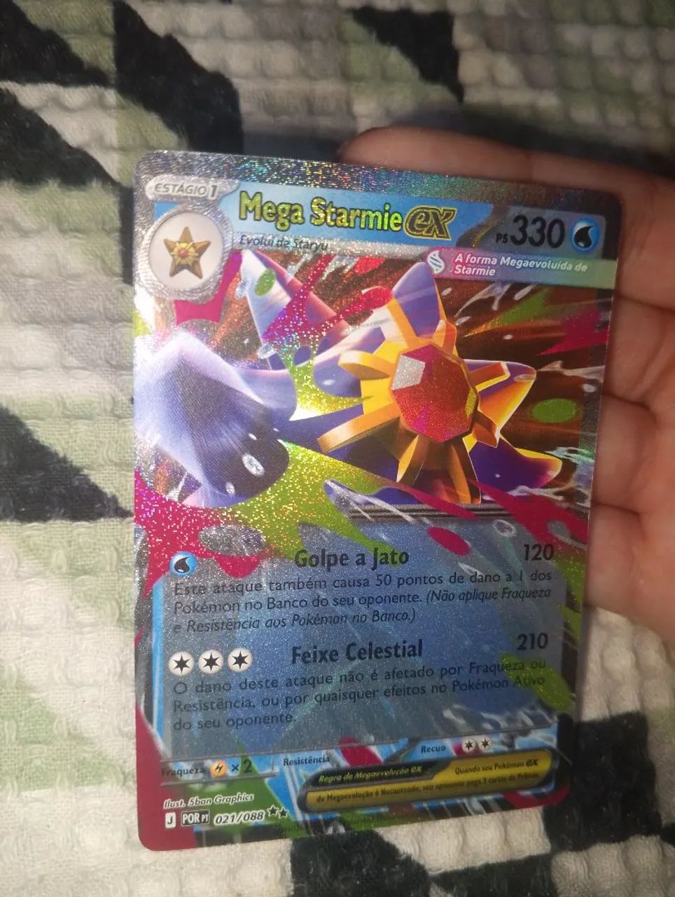 Carta Pokémon Mega Starmie ex 021/088 - Equilíbrio Perfeito