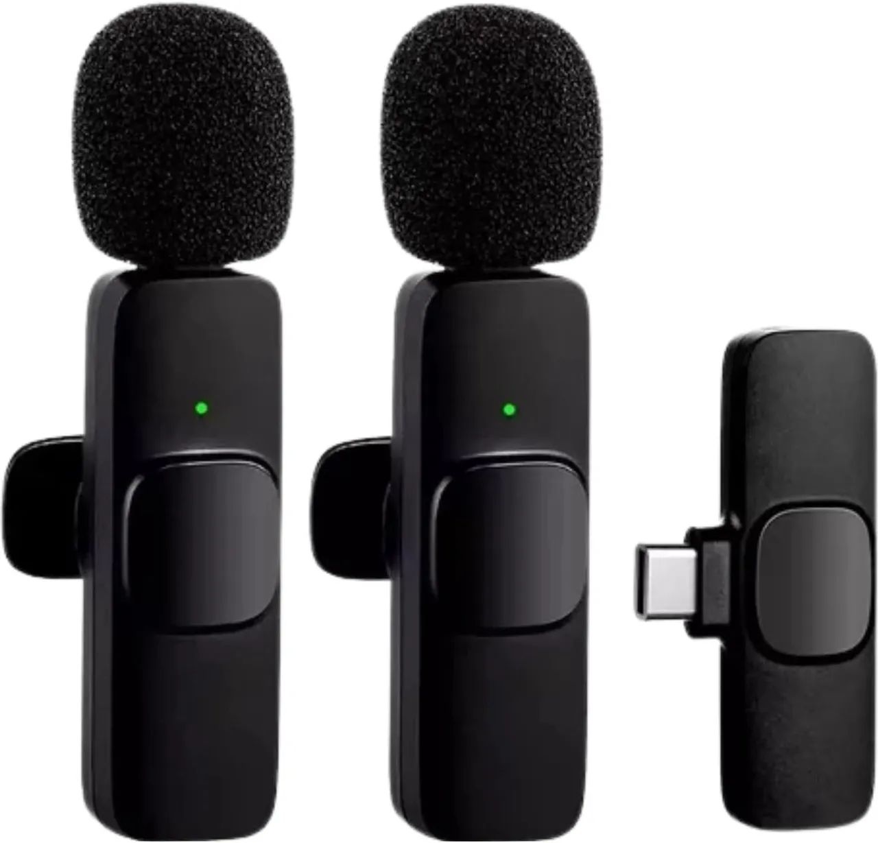 Microfone para Celular duplo 2 em 1 lapela sem fio  Vídeo e Áudio de Alta Qualidade - Foto 3