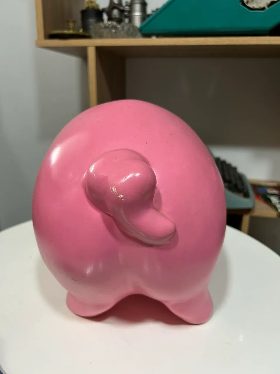 Antigo cofre porco rosa grande  - Foto 2