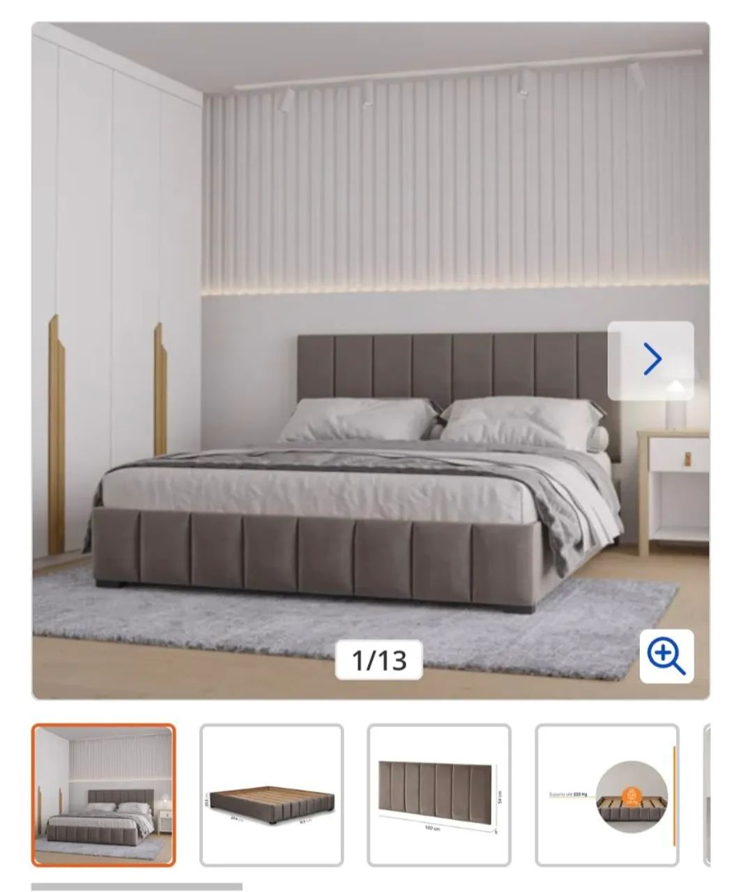 Cama Queen + Cabeceira estofadas 