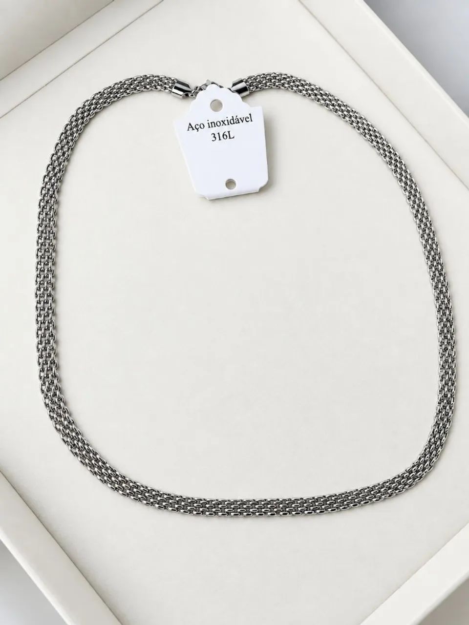 Cordão de aço inoxidável masculino 