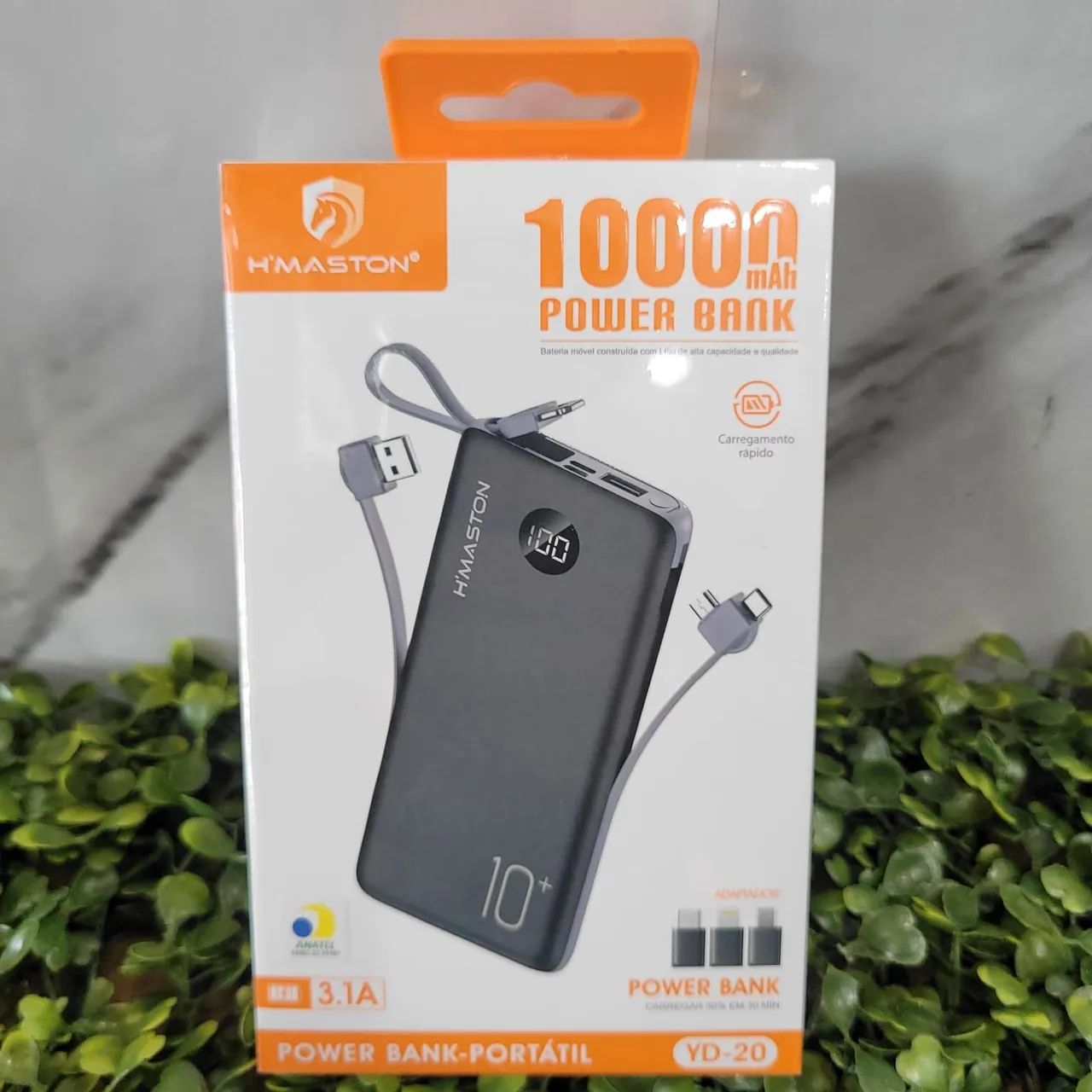 Powerbank carregador portátil 10000mAh para iPhone e Android 