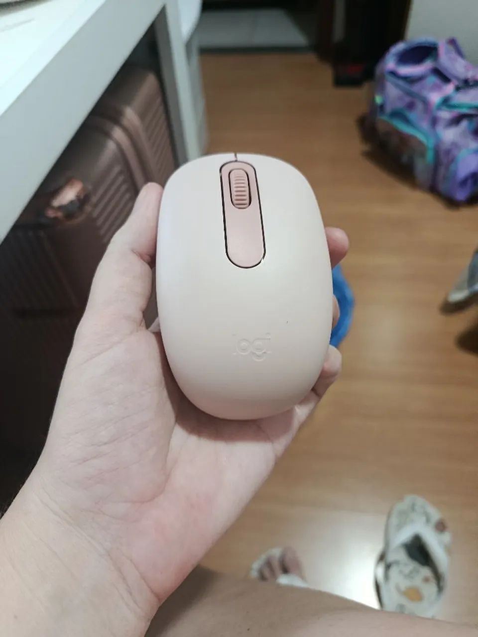 Mouse Sem Fios Logitech Rosa Portatil Compacto Original - Foto 4