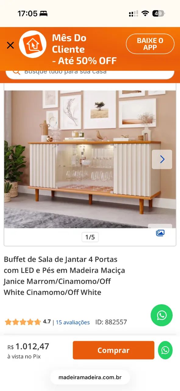 Buffet de sala de jantar  - Foto 5