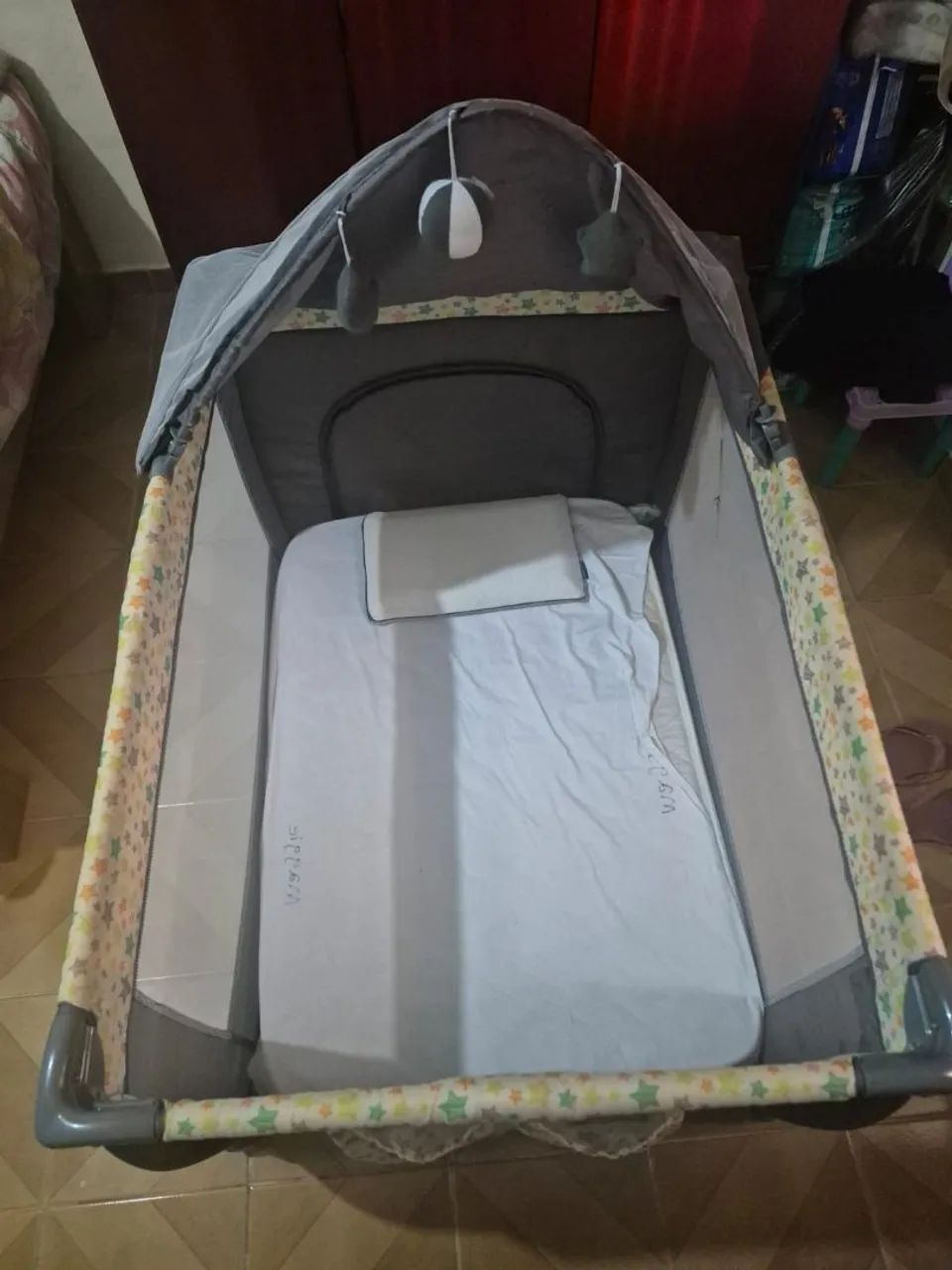 Berço Cercado com mosquiteiro e colchão <br>R$ 500,00 - Foto 2