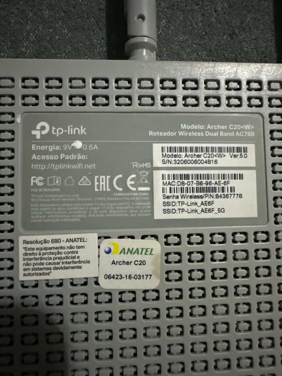Roteador TP-Link Archer C20 W - Funcionando - Foto 3