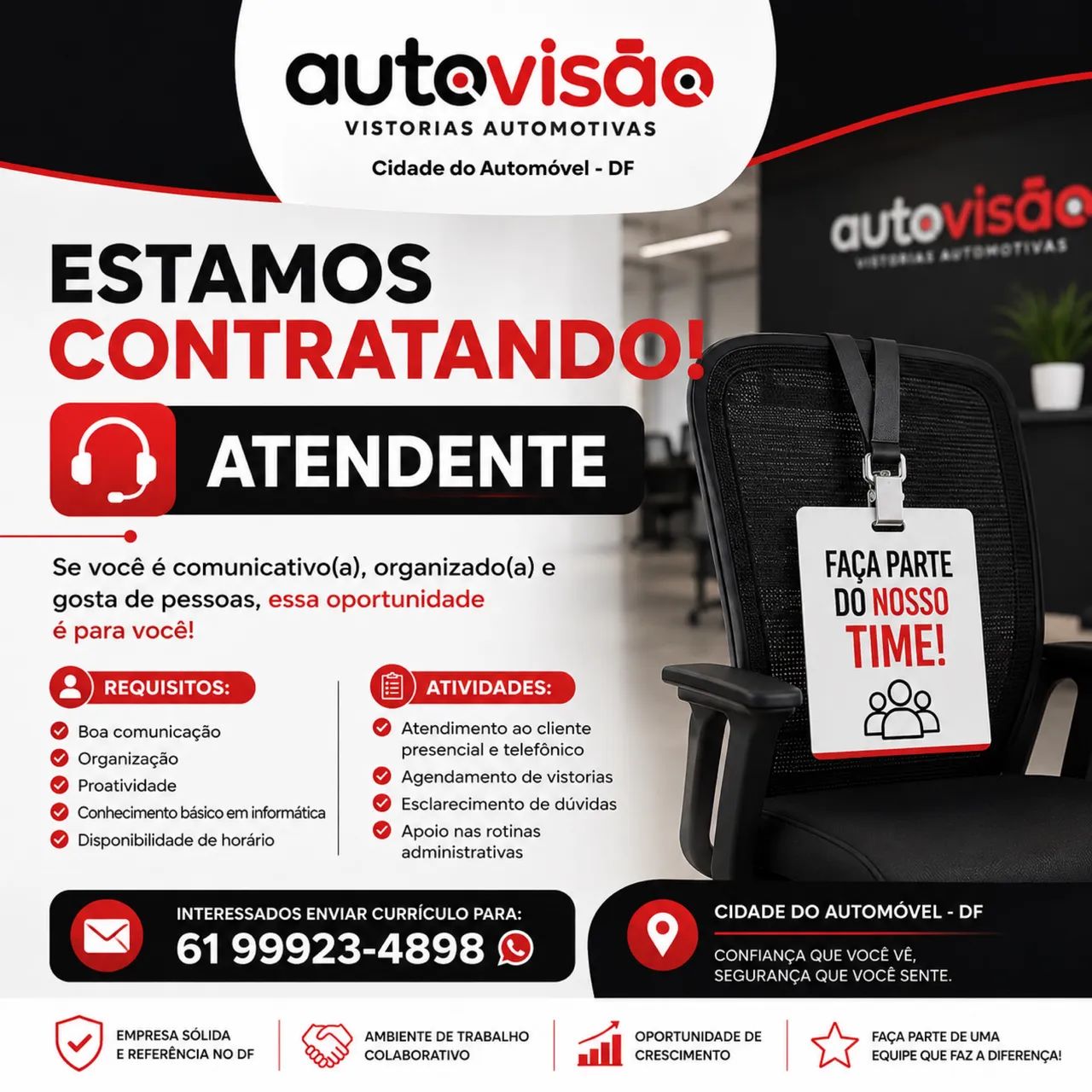 Contrata-se atendente