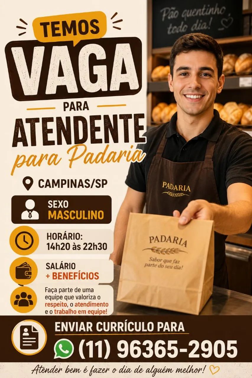 Atendente de Padaria