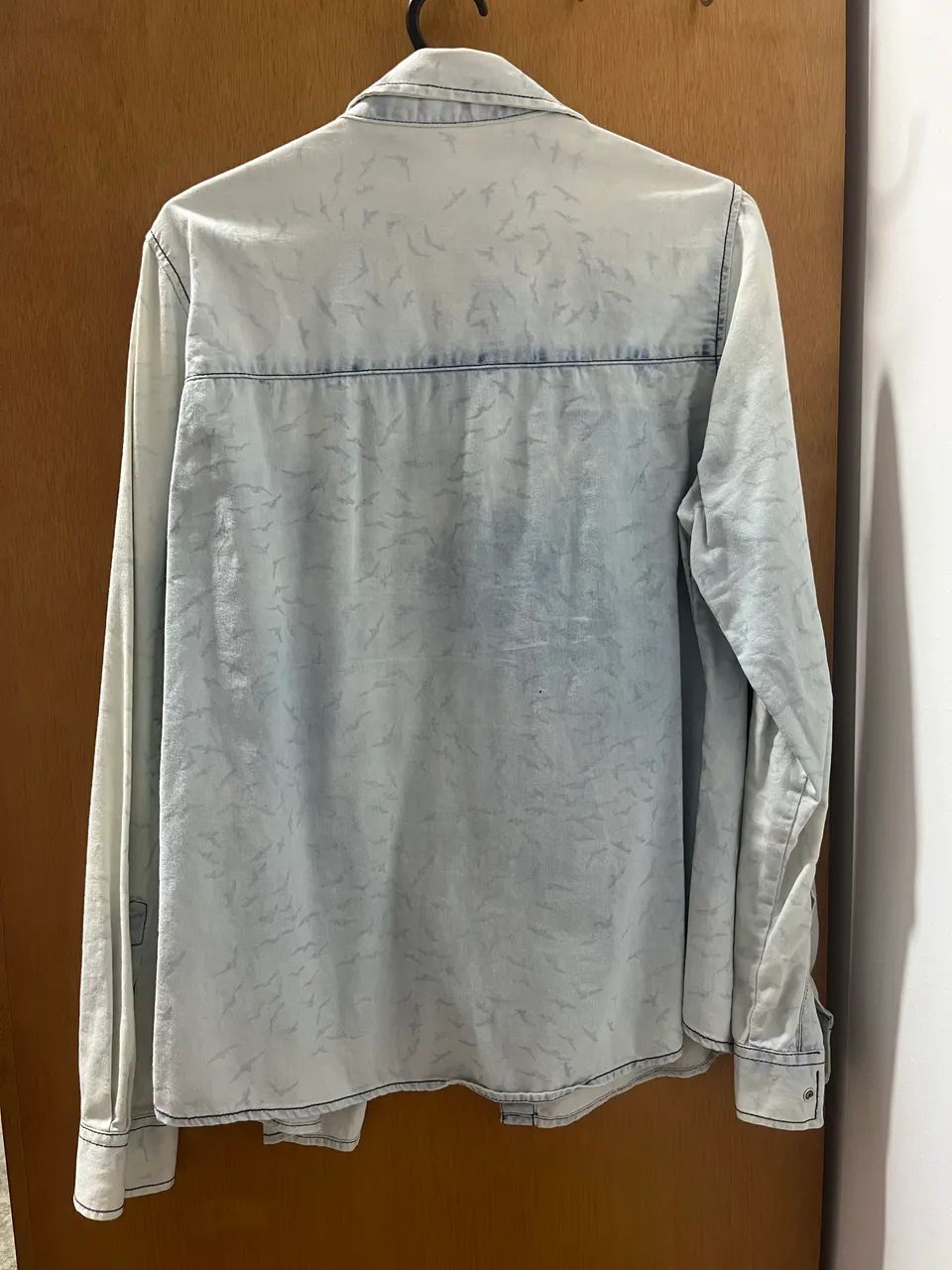 Camisa jeans azul Hering M - Foto 2