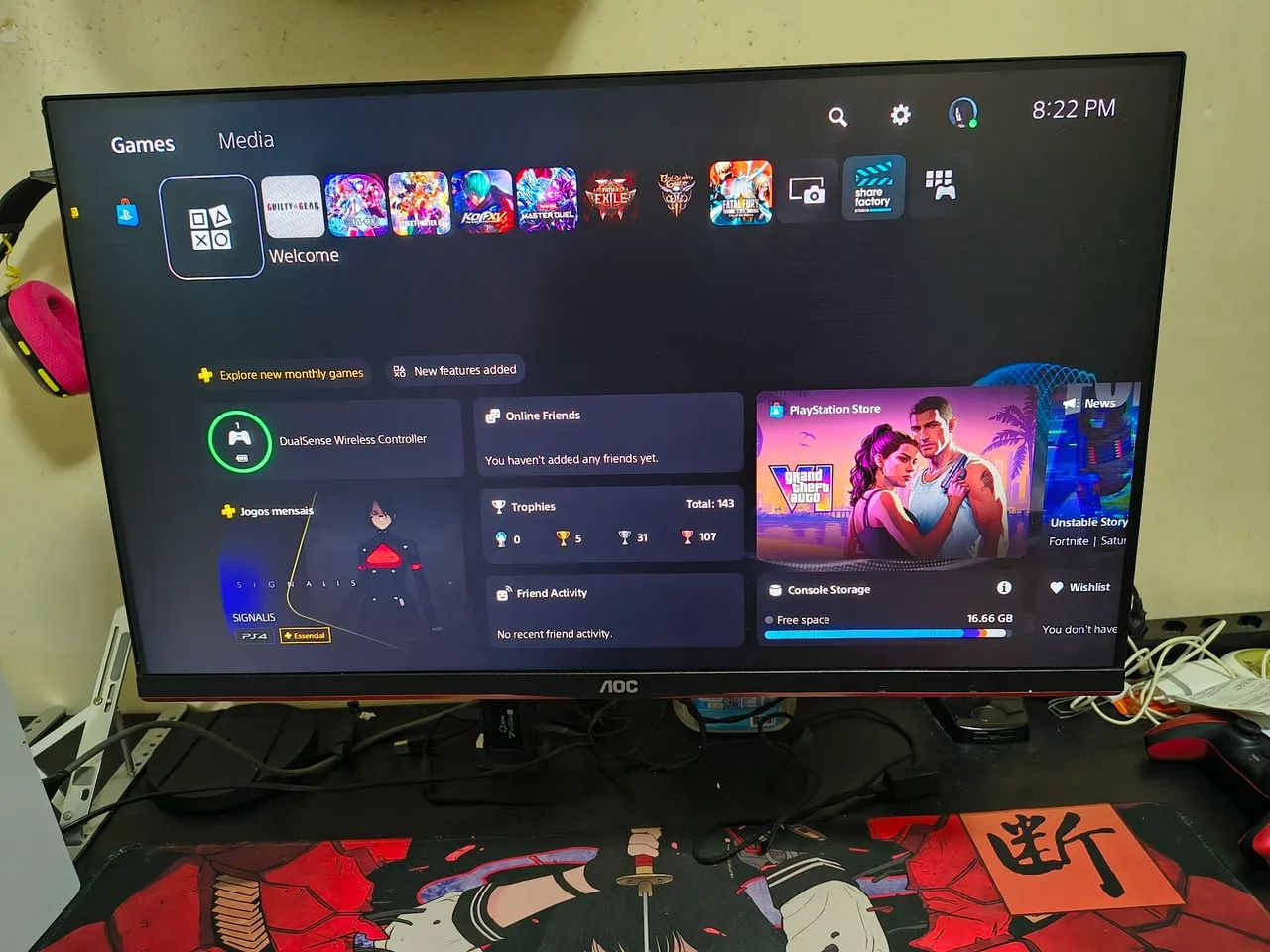 Monitor AOC 27 Polegadas 144hz + Braço Articulado