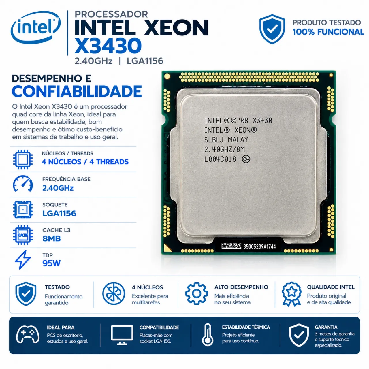 Processador Intel® CoreTM i3-9100T - Processadores - Vila Monteiro