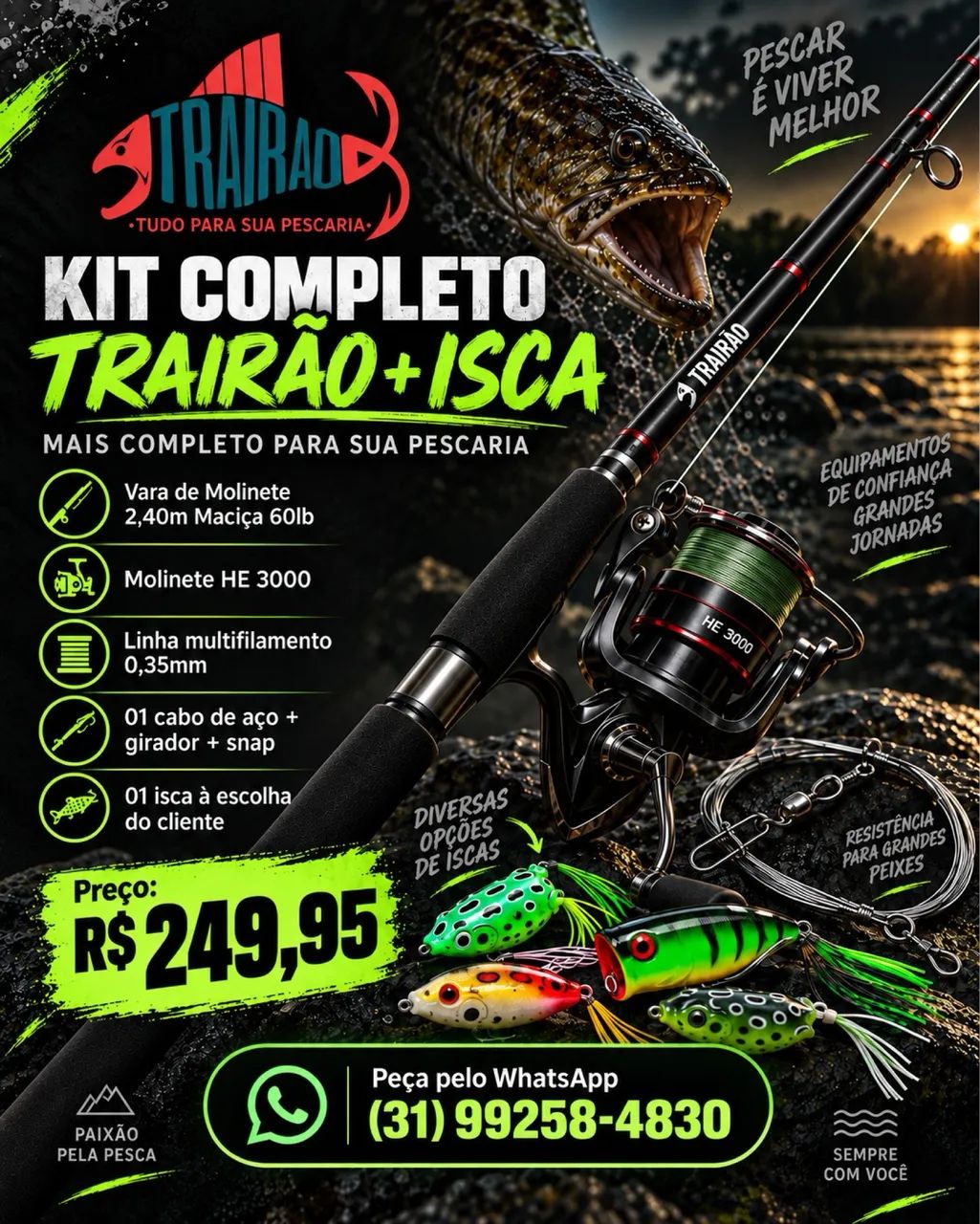 Kits de pesca completos