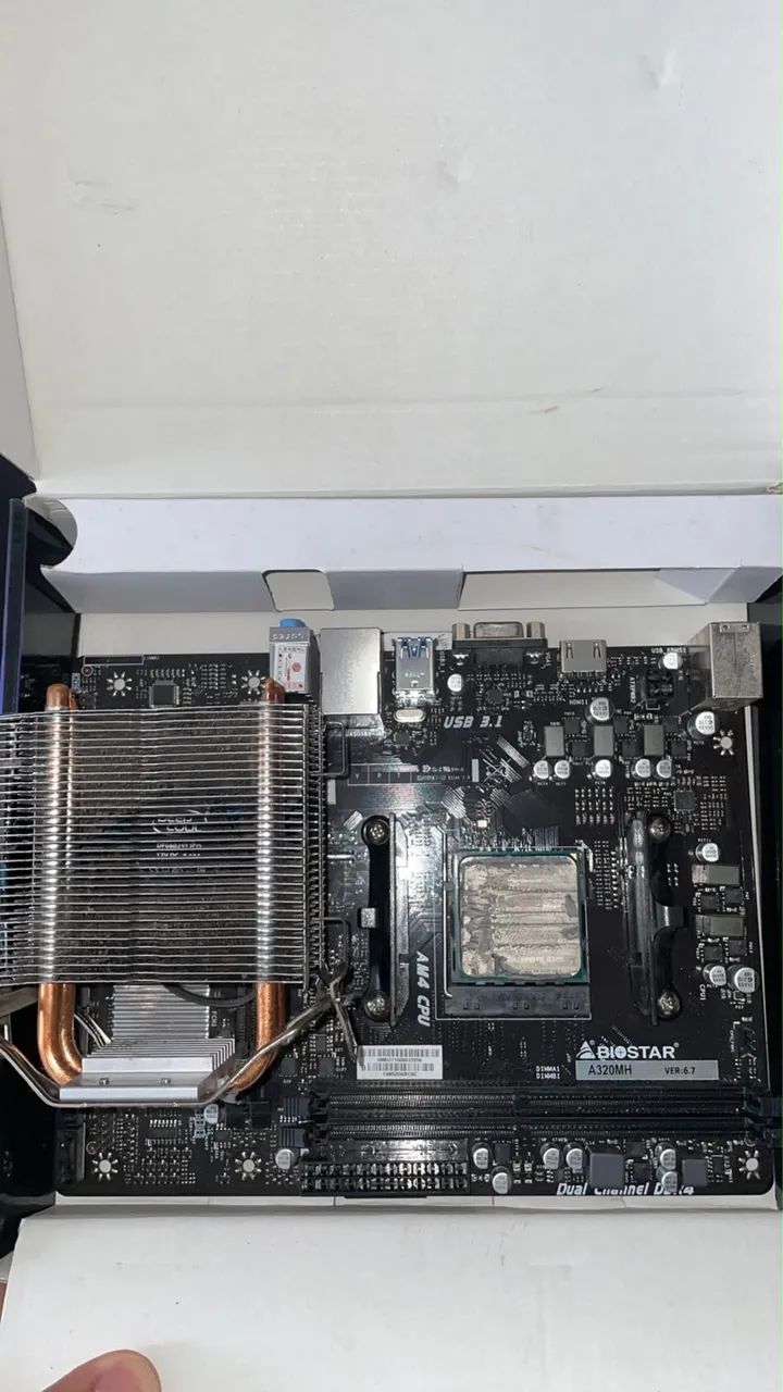 Placa-mãe Biostar A320MH AM4 + Cooler DeepCool