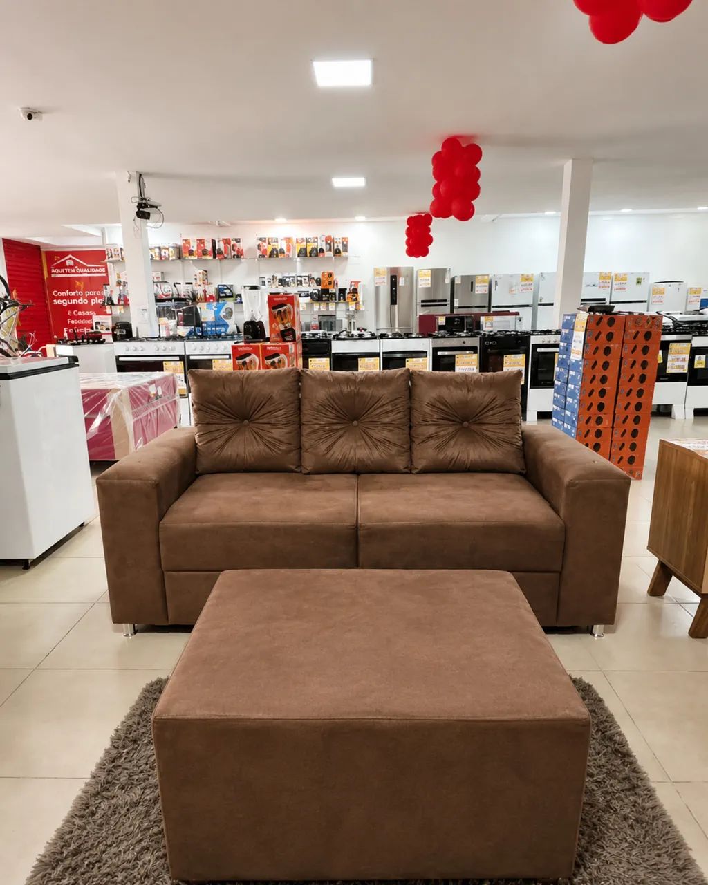 Sofá com Puff Novo PROMOÇÃO 