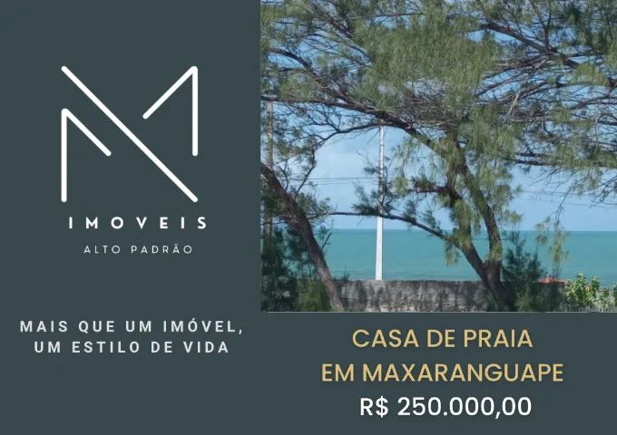 CASA DE PRAIA EM MAXARANGUAPE, ESCRITURADA